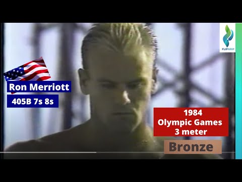 1984 Ron Merriott Team USA - 405b - 7.5s 8s - 3 meter springboard Diving finals - Olympic Games