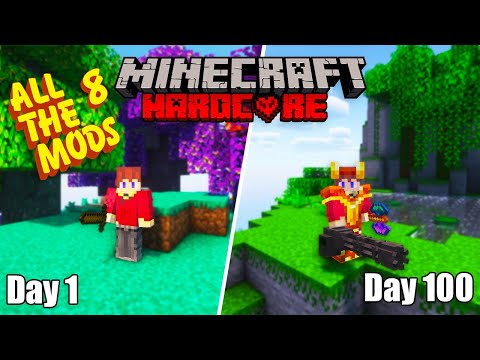We Survived 100 Days in Hardcore Minecraft in ALL THE MODS 8 (ATM8)