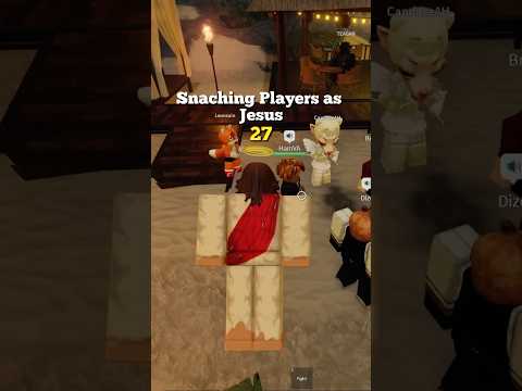 Snaching Players as Jesus 27 #robloxfyp #robloxcomedy #jesus #micup #micuproblox #pranks #scream