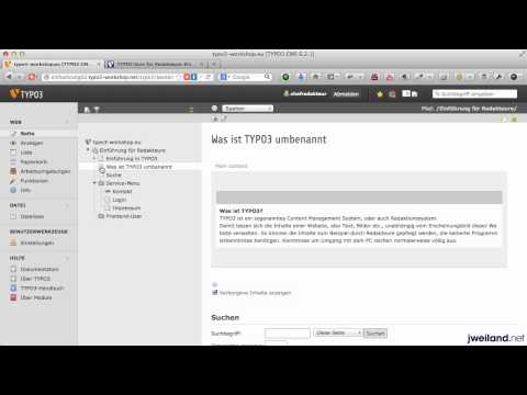 TYPO3 6.2 für Redakteure: Teil 06 - Seiten umbenennen