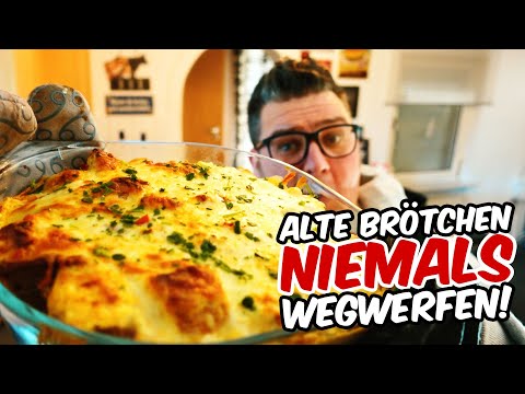 NICHT WEGWERFEN | MIT DIESEM TRICK VERWANDELST DU ALTE HARTE BRÖTCHEN ZU SUPER AUFLAUF