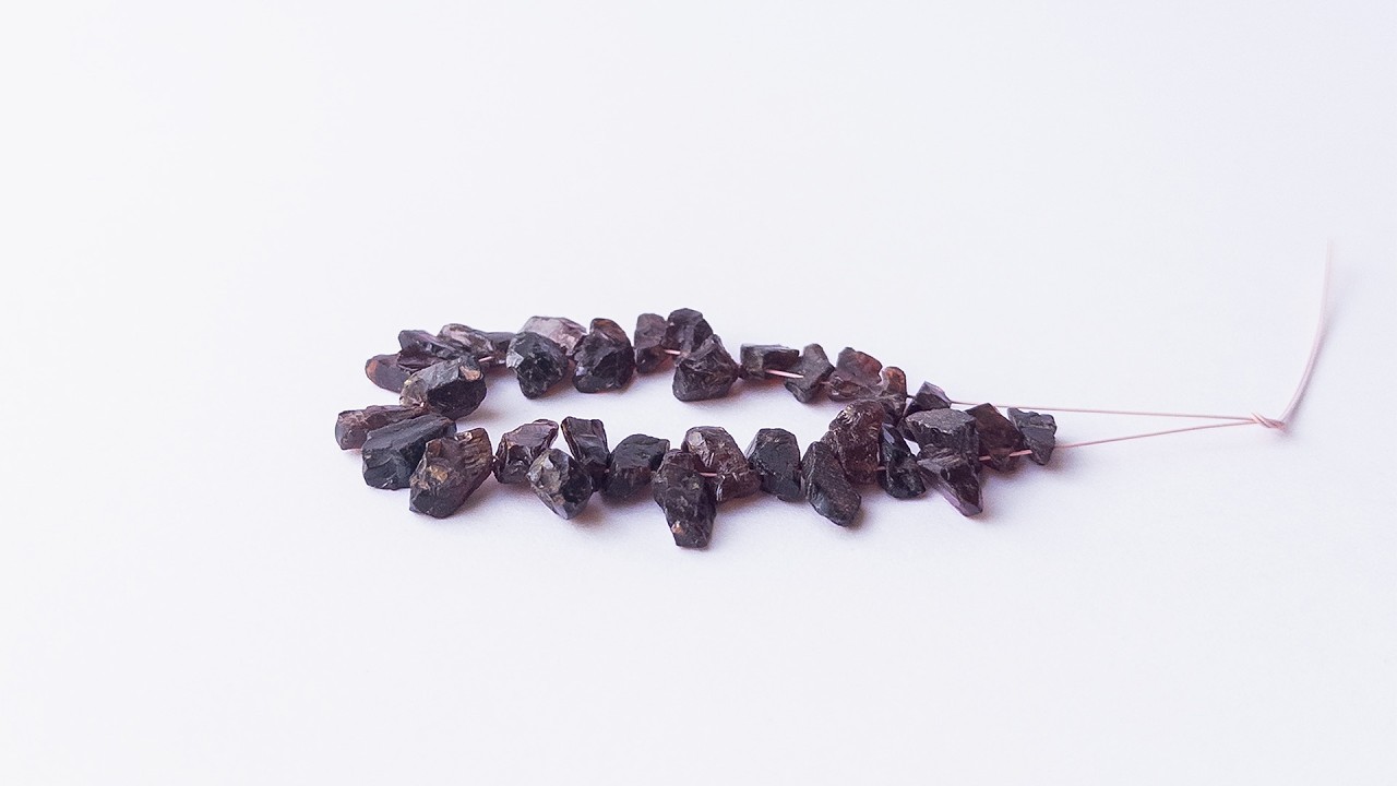 Garnet | Drilled Rough | 5-7mm Bead Size | 30 Pieces | 65 Carats video