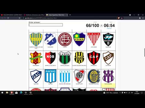 Intento adivinar 100 escudos del futbol argentino