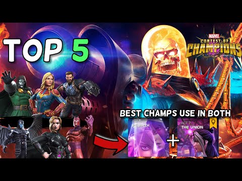 Top 5 Champions Used in Act 6 and Act 7 | List Created By Community | Marvel Contest of Champions