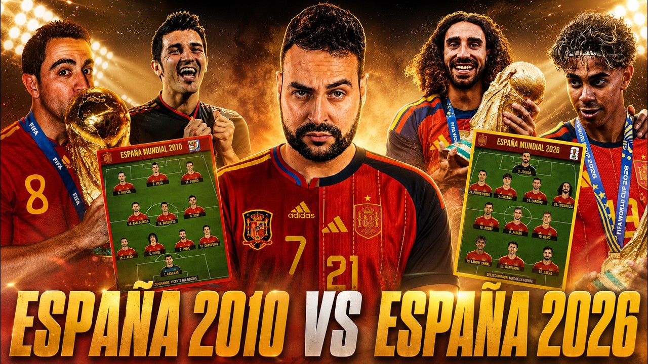 ESPAÑA 2010 vs ESPAÑA 2026 - COMPARATIVA 1X1 ¿QUÉ SELECCIÓN es MEJOR?
