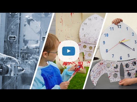 Waterjet Cutout Glass Clock Rocket Shape done with systron proHD Glassprocessing Centre