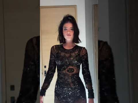 CHARLI D'AMELIO TRANSPARENT DRESS