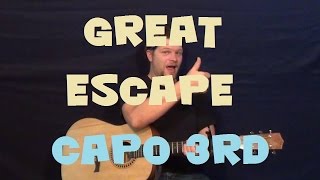 Great Escape (Pink) Easy Strum Guitar Lesson How to Play Tutorial Capo 3rd Fret
