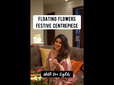 How to make perfect floating flowers & tea lights arrangements for Diwali decor