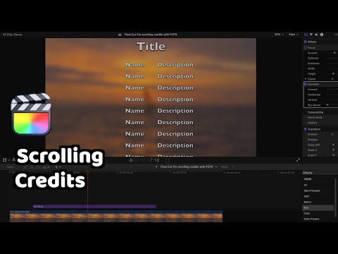 3 EASY Scrolling Credits Effects with FCPX | Final Cut Pro X Tutorial