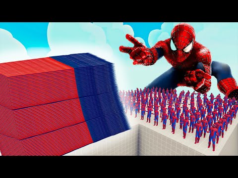 100x SPIDER-MAN + 1x GIANT vs EVERY GOD - Totally Accurate Battle Simulator TABS
