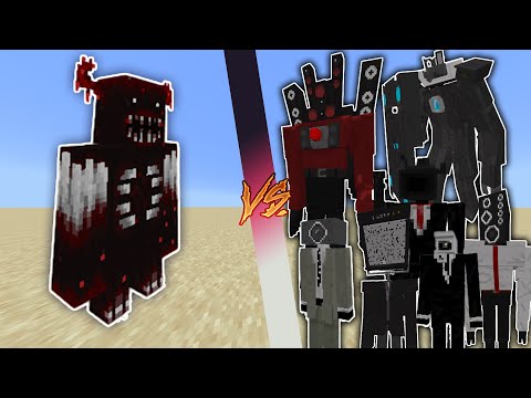 The Blood Warden vs All Cameraman, Speakerman and TV man in Minecraft Mob Battle