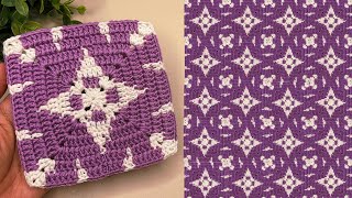 Star Mosaic Crochet Square | Easy Step-by-Step Tutorial