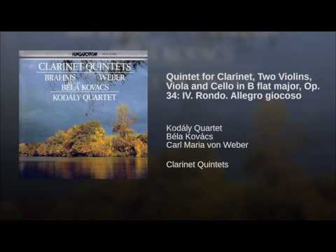 Bela Kovacs (clarinet) plays Weber Clarinet Quintet 4th mvt. Rondo Allegro