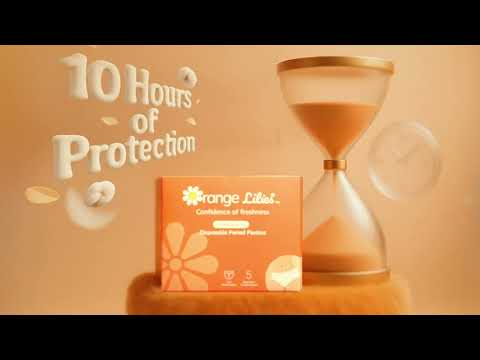 Orange Lilies Disposable Period Panties