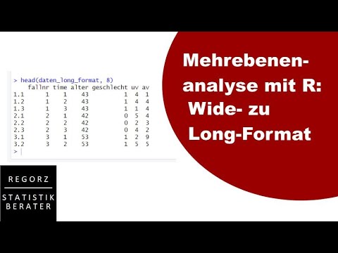 R: Wide-Format in Long-Format für Mixed Effects Model / Mehrebenenanalyse