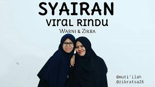 Download lagu Syairan Rindu ADUH AA NENG RINDU Versi Arab Cover Warni dan Zikra mp3