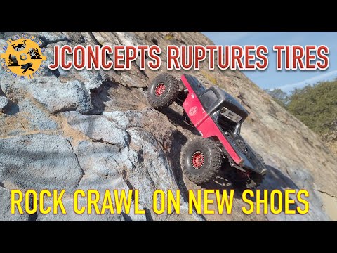 JConcepts Ruptures 1.9 Crawler Tires | Gspeed Element Rock Crawl on New Shoes (Ruptures)