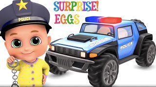 Police Car Chase | Cartoon police cars for kids | Jugnu Kids