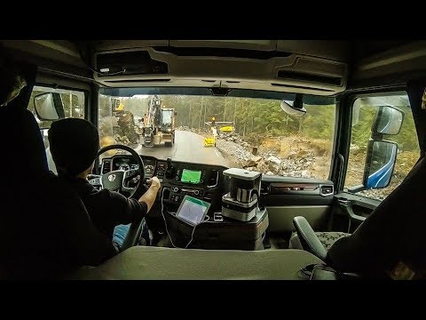 CV Driving Scania S520 - Curvy and narrow road from Sarpsborg to Askim.