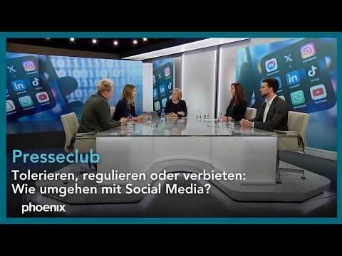 Video Thumbnail: Presseclub: Tolerieren, regulieren oder verbieten: Wie umgehen mit Social Media? | 22.02.2026