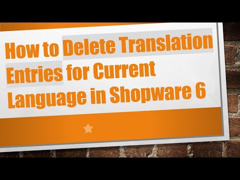 How to Delete Translation Entries for Current Language in Shopware 6