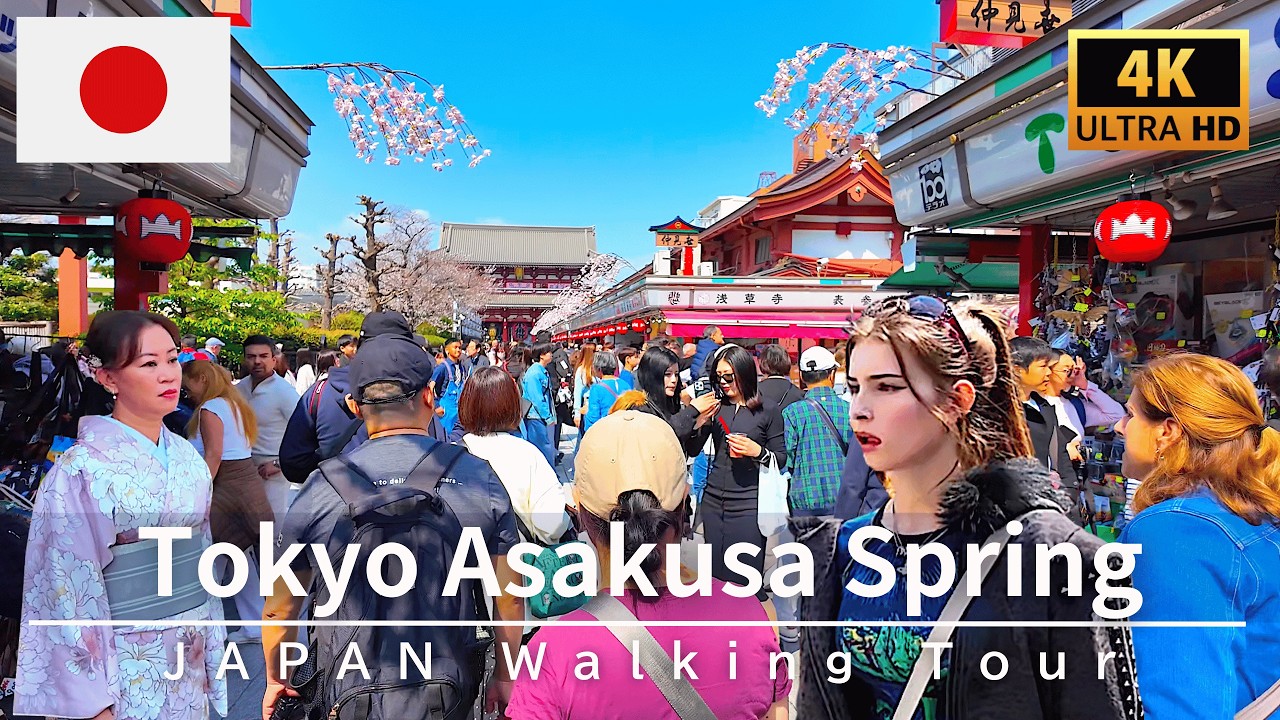 4K Japan Walk 🇯🇵 Tokyo Asakusa Spring Tour - March 2026