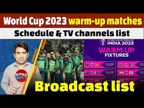 World Cup 2023 warm-up matches schedule & TV channels list