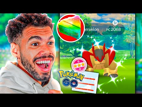 DEPOIS DE 113 RAIDS PEGUEI MEU PRIMEIRO SHINY TERRAKION - POKEMON GO | Cris |