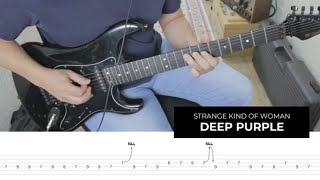 Strange Kind of Woman - Guitar Solo Lesson - Deep Purple - with TAB