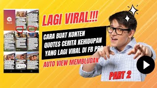Download lagu LAGI VIRAL! Cara Buat Konten Quotes Cerita Kehidupan Yang Lagi Viral Di FB Pro mp3