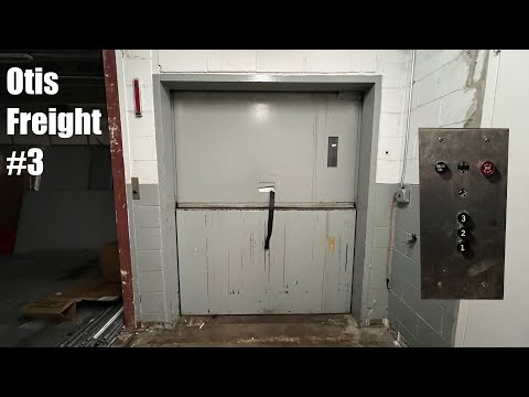 Epic Motor! Slow Vintage Otis Freight Hydraulic Elevator #3 in Des Plaines, IL