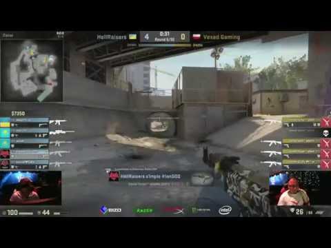 HellRaiser's s1mple shows why he is #lanGOD, scores the ace - CSGO - Dreamhack Cluj-Napoca Qualifier