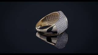 $100 Moissanite Ring - More Iced Out Than Diamonds & Is Cheaper - Harlembling 14k Gold Vermeil Ring