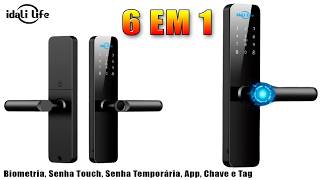 Fechadura Eletrônica Inteligente 6 em 1 IDALI LIFE - fechadura inteligente