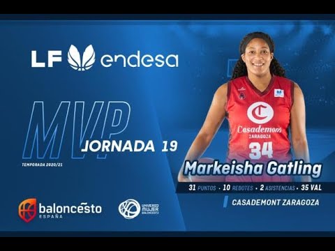 Markeisha Gatling, MVP de la Jornada 19 de la Liga Femenina Endesa