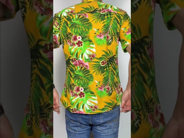 Vídeo relacionado con King Kameha Funky Camisa-Hawaiana, Manga-Corta, Flamingo-Melon, Turquesa, S