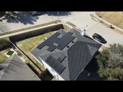 Drone footage of install