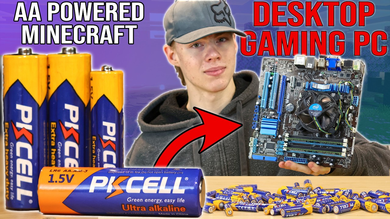كم من الوقت يمكن لبطاريات 64 AA تشغيل ألعاب الكمبيوتر؟ | إنه يعمل هذه المرة! - يوتيوب