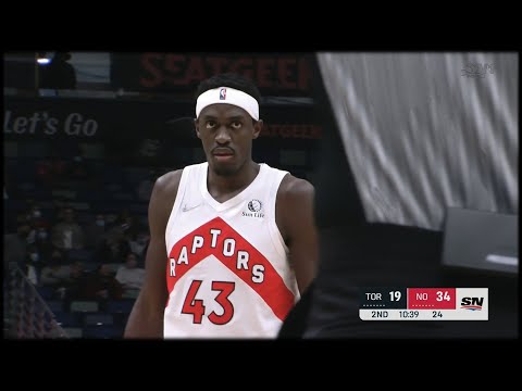 Pascal Siakam Makes the Bucket AND-1 over Valančiūnas