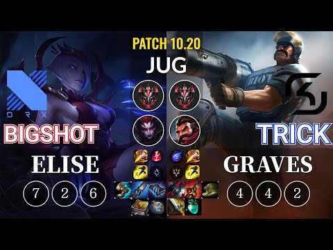 DRX BigShot Elise vs SK Trick Graves Jungle - KR Patch 10.20