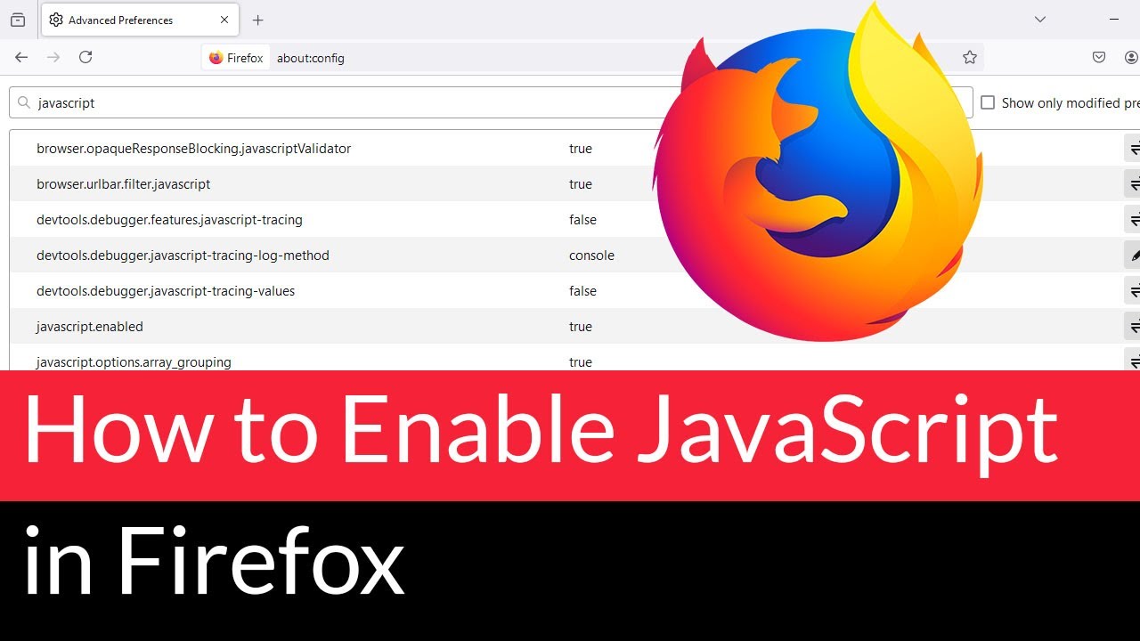 How to Enable JavaScript in Mozilla Firefox?
