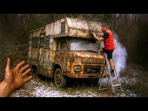 FULL RESTORATION Retro Caravan 1970 + Camping - Test Drive (1 Year Project)