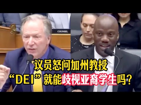 Thumbnail for 议员怒问加州教授：“DEI”就能歧视亚裔学生吗？