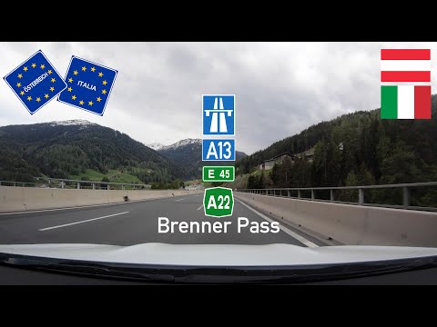 Driving in Austria and Italy: The Brenner Pass - Passo di Brennero Scenic Drive POV
