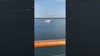 Sailing from Helsingør, Denmark to Helsingborg, Sweden #ferry #helsingborg #denmark #sweden