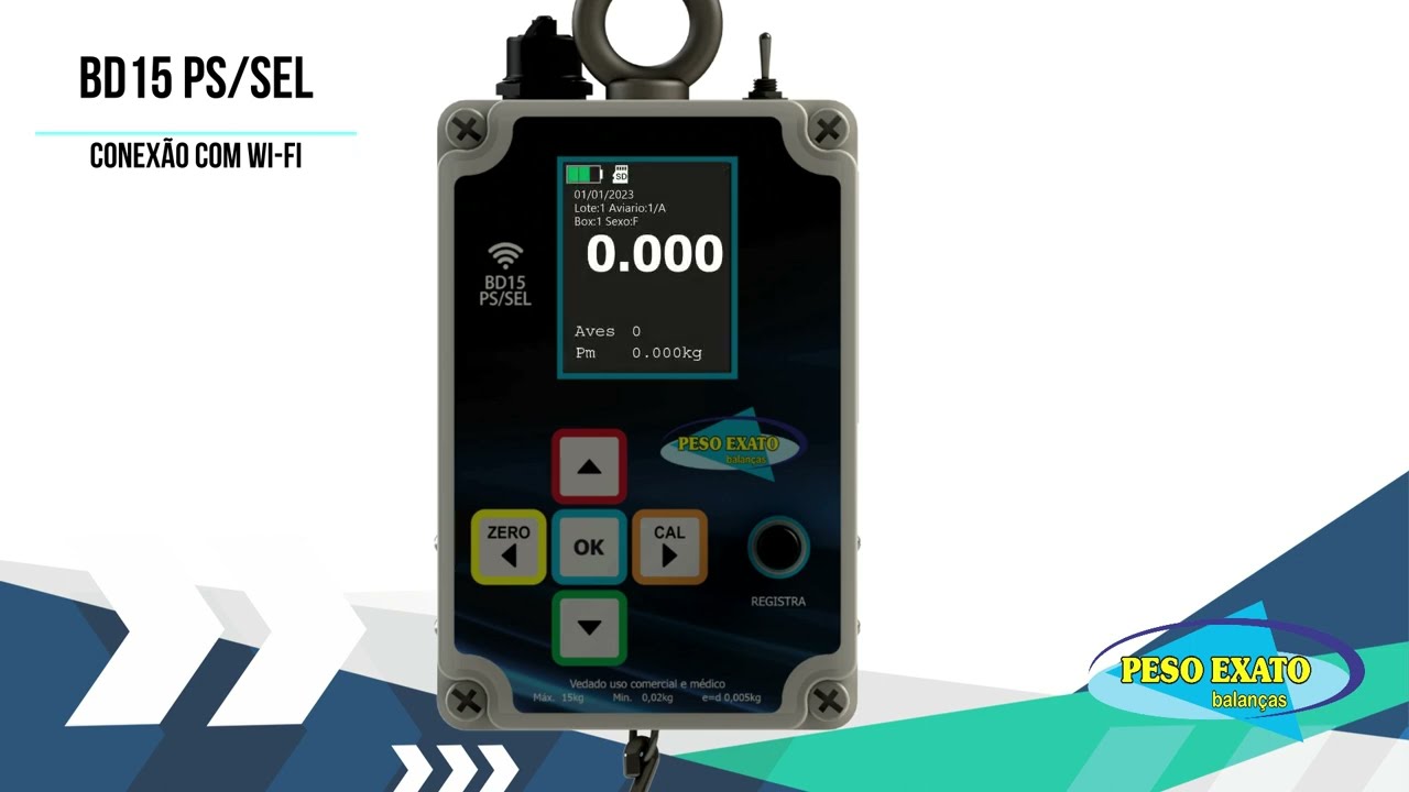 Configurar Wi-Fi na balança BD15-PS/SEL WI-FI