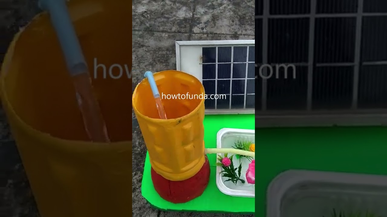 solar irrigation working model using solar panel science project - diy - #shorts | howtofunda