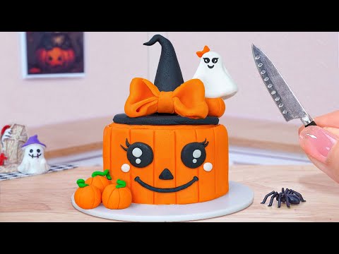 Mini Pumpkin Cakes 🎃 Miniature Fondant Halloween Cake Decorating | 1000+ Halloween Cakes Compilation