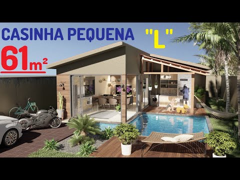 SMALL HOUSE OF 61m² - WITH POOL - HOME DESIGN